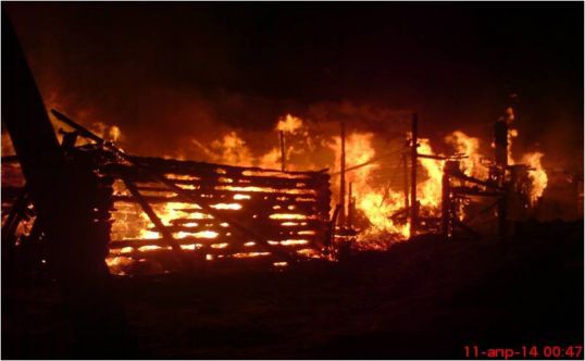 В Макарье сгорел дом