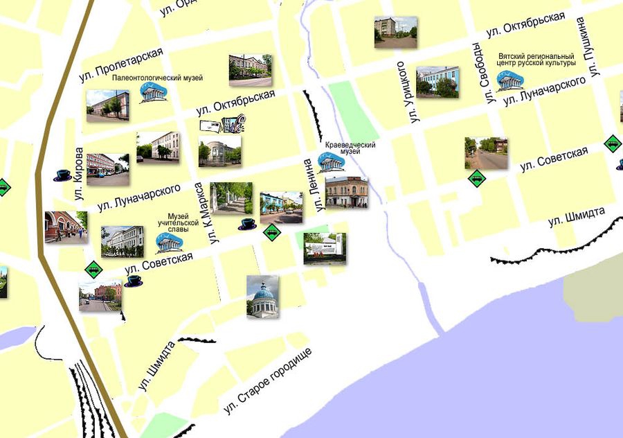 Иллюстрированная карта города Котельнича